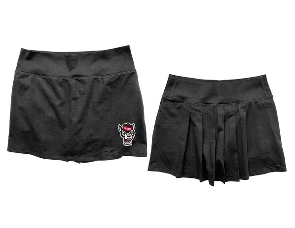 Black Youth Girls Pleat-Back Skort